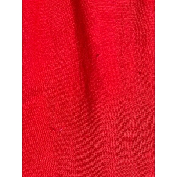 Vintage Jennifer Eden Red Sleeveless Maxi Dress Faux Button Slit High Neck 90s - Picture 3 of 16